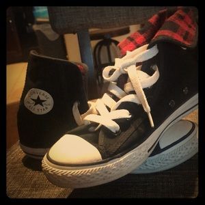 Classic Converse with flannel fold-down’